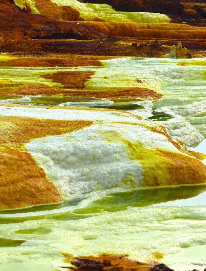Salt Flats in Danakil Depression in Ethiopia